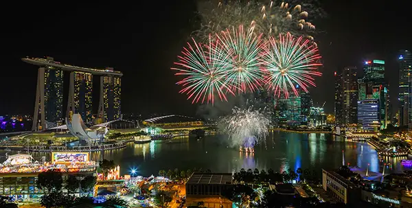 Singapore night sky