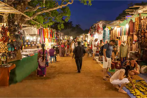 Baga Beach shopping street