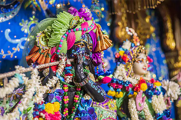 Lord Krishna idol in ISKCON Temple Nehru Place