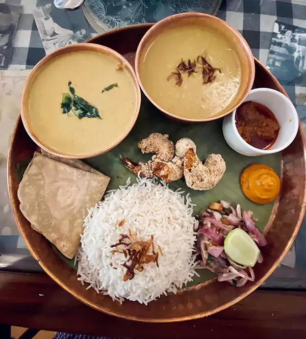 Prawn Thali at Parsi Anjuman