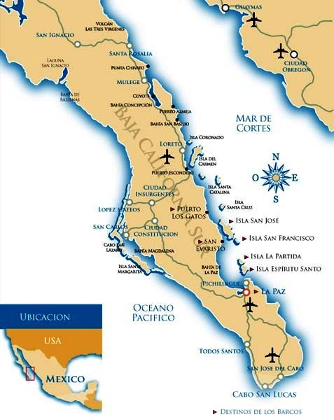 Location of Cabo San Lucas