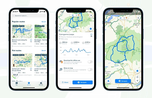 Cycling Route App 