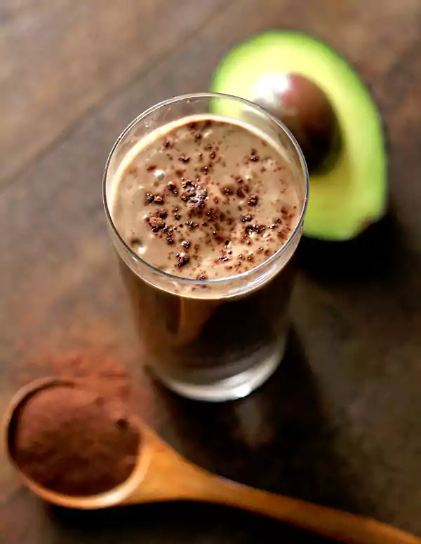 chocolate avocado smoothie at Farmer Café