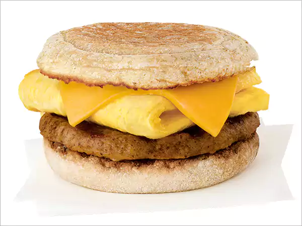 Sausage egg and cheese muffin