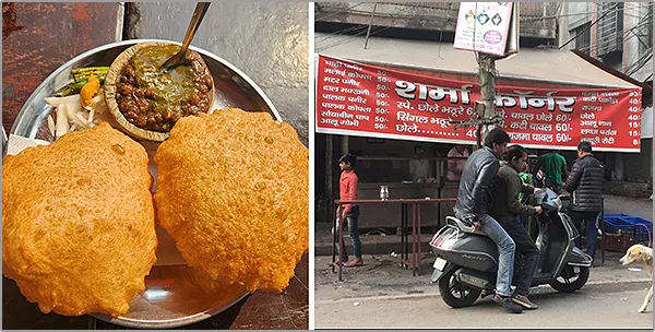 Chole Bhature at Sharma Corner