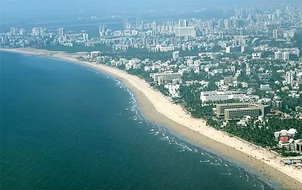 Aerial shot of Juhu