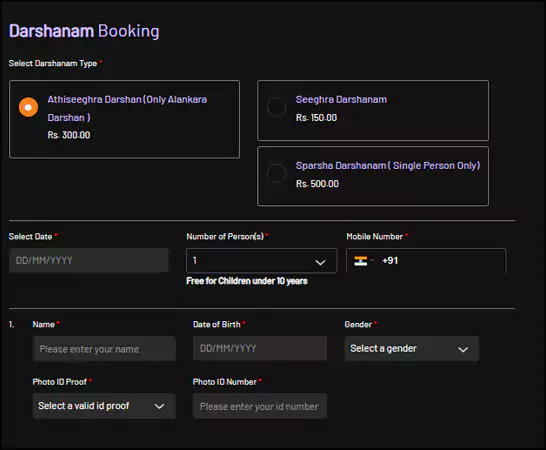 Srisailam Temple Timings online ticket booking